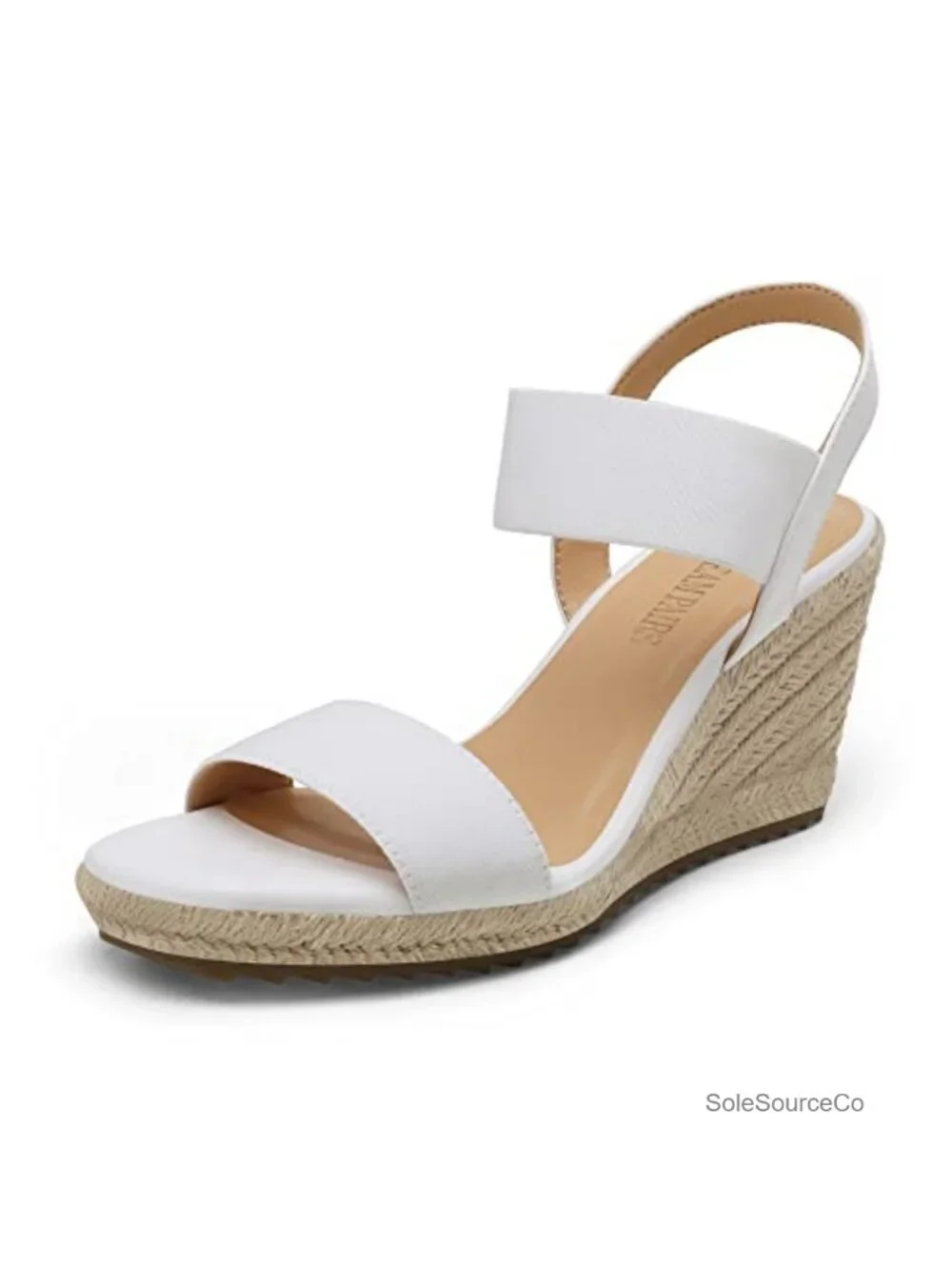 Wedge Platform Sandals Espadrilles Open Toe Slip On Elastic Ankle Strap